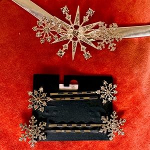 RHINSTONE HAIR PINS AND MATCH ADJUSTABLE BELT 2X to 4X NWOT